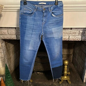 Zara patchwork denim